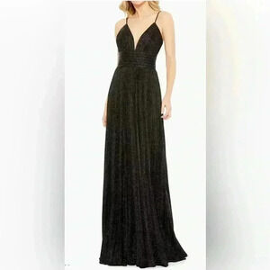 Mac Duggal Ieena Pleated Shimmer Gown NWT Plus Size 18